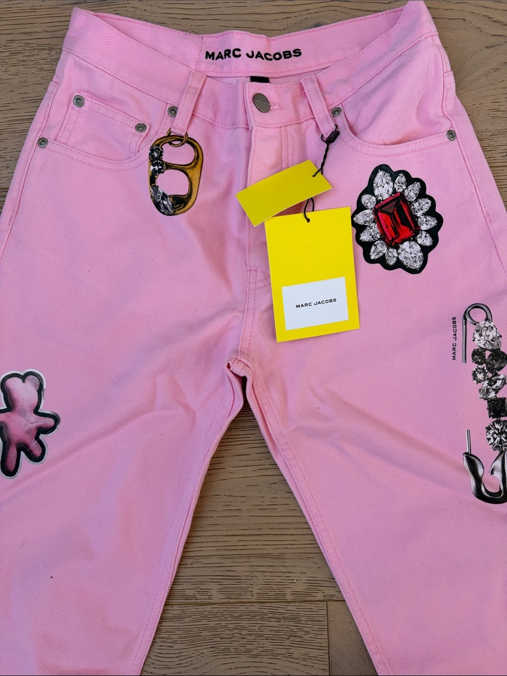 Marc Jacobs Pink Embellished Cotton Jumpsuit - Picture 6 of 7